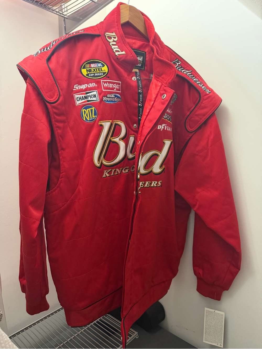 Chase Authentics Red Budweiser Racing Jacket